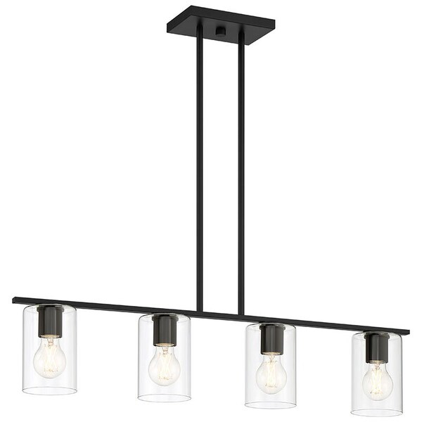 Access Lighting Oslo, LED Linear Pendant, Matte Black Finish, Clear Glass 62586LEDDLP-MBL/CLR - main